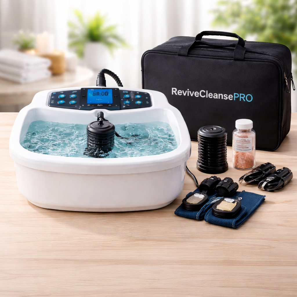 ReviveCleansePRO Ionic Detox Foot Bath - Professional Ionic Foot Detox Machine